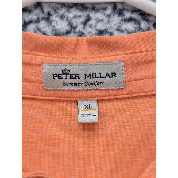 Peter Millar Summer Comfort Polo Mens XL Nanea Golf Club Lightweight Orange - Picture 11 of 12